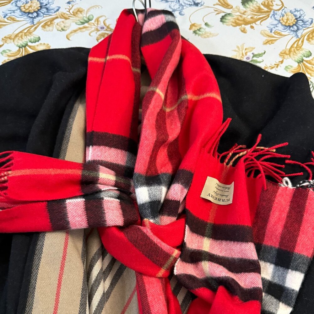 Burberry Check Cashmere Scarf